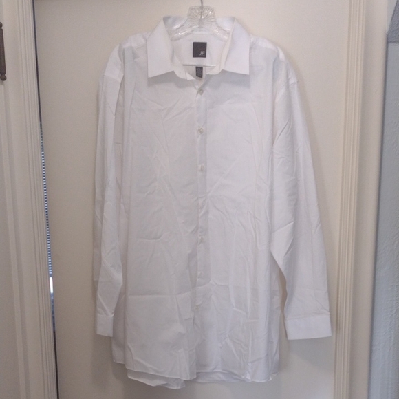 JF J.Ferrar White Slim Fit Button Up Shirt (J272) - Picture 1 of 5